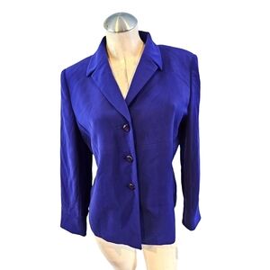 Le Suit Size 10P Purple Blazer